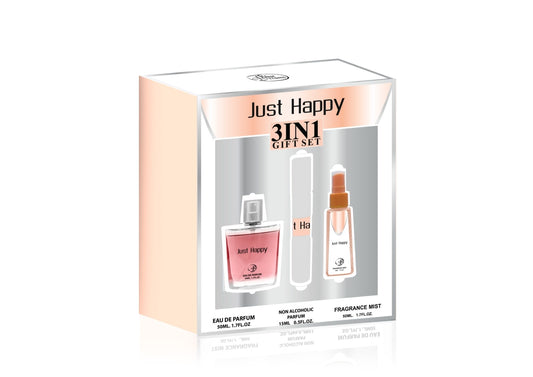 Just Happy Gift set 3 in 1 for her by Blue Dreams - Webparfums.nl