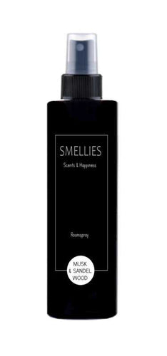 Huisparfum Musk & Sandelwood roomspray by Smellies shop je goedkoop bij Webparfums.nl voor maar  7.95