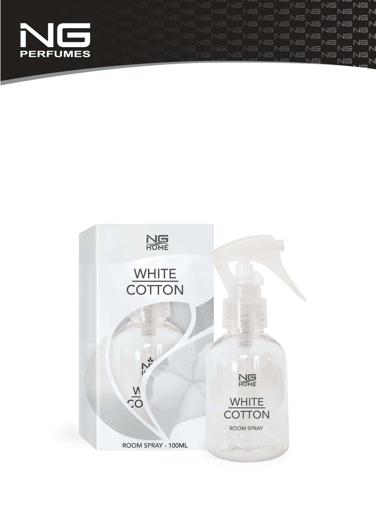 White Cotton Room Spray 100ml by NG - Webparfums.nl