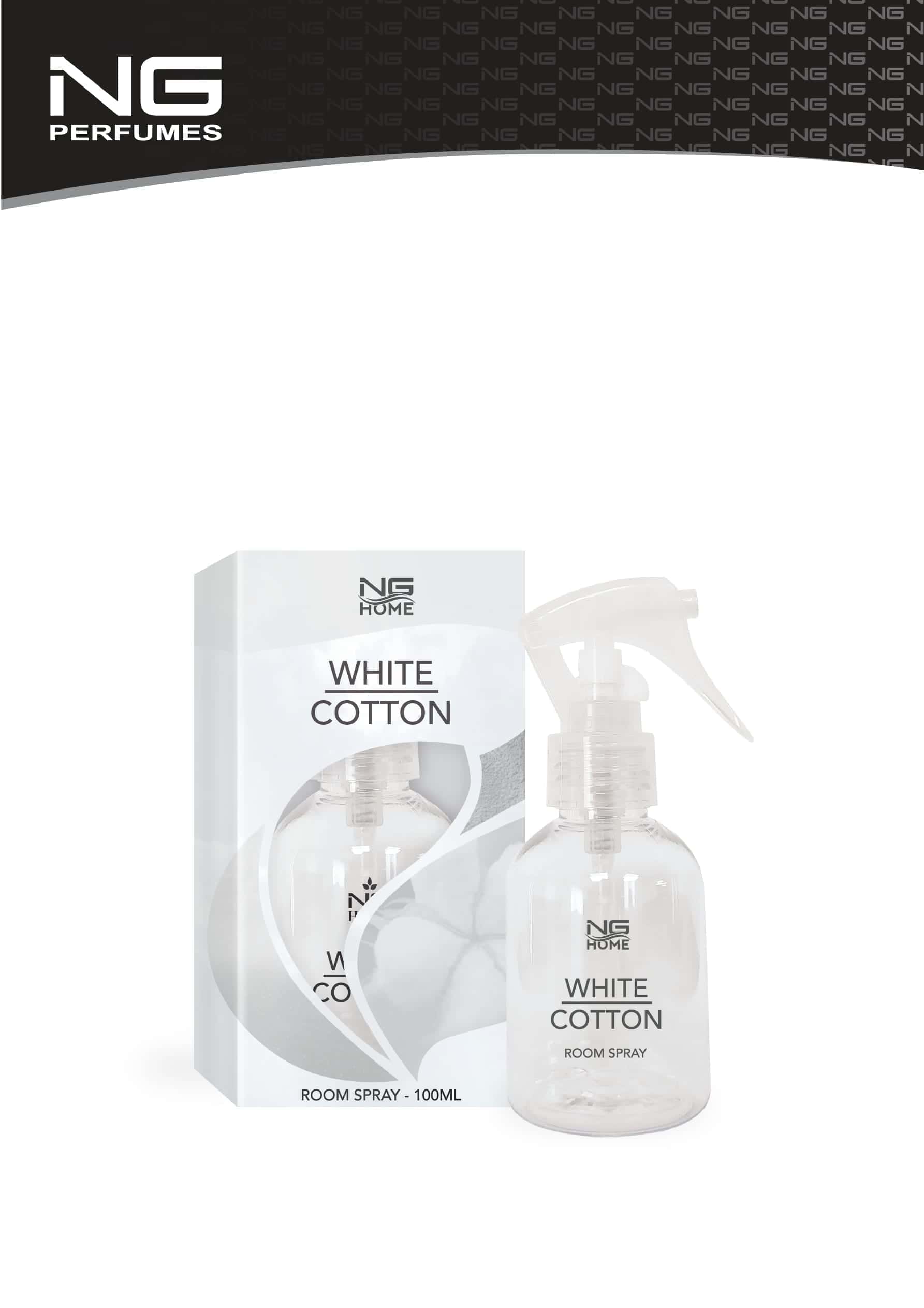 White Cotton Room Spray 100ml by NG - Webparfums.nl