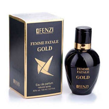 Load image into Gallery viewer, Femme Fatale Gold by Jfenzi shop je goedkoop bij Webparfums.nl voor maar  10.00
